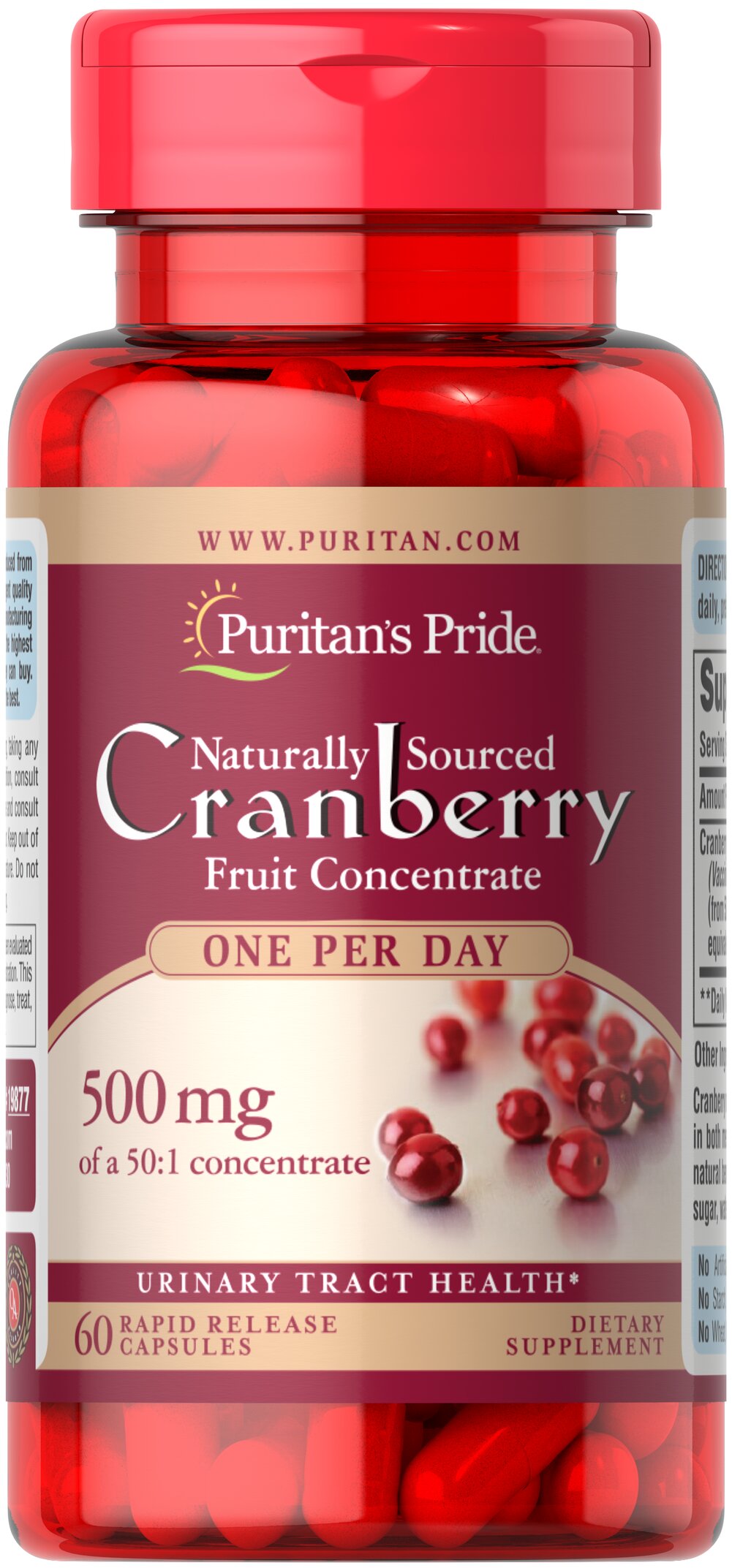 蔓越莓推薦No.3 Puritan's Pride普瑞登50倍濃縮蔓越莓